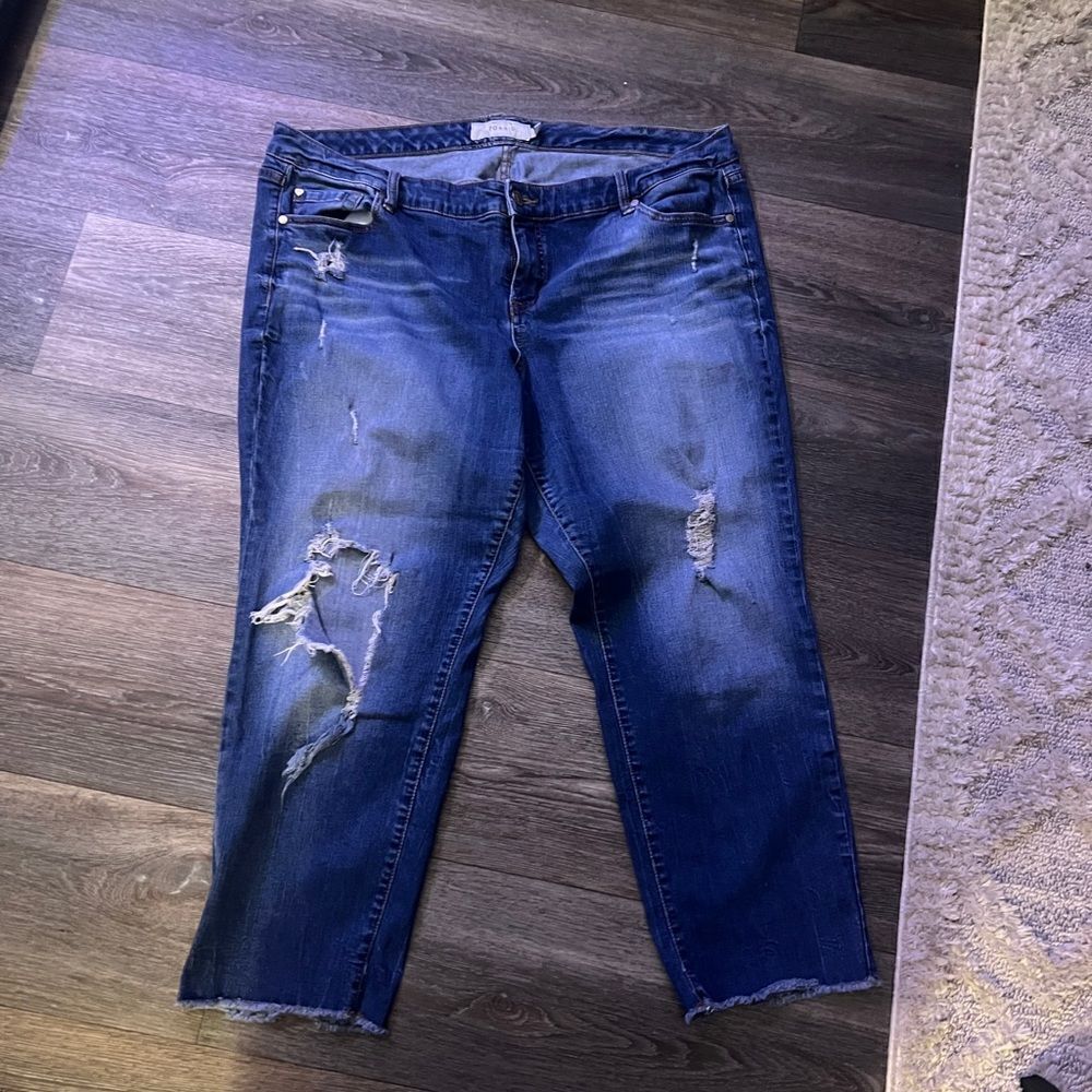 Cute torrid jeans size 20 distressed - Picture 7 of 8